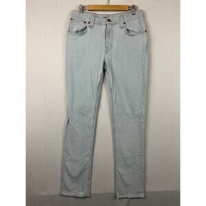 Nudie Jeans Thin Finn Pale Sea Blue Denim Men's Size 33x36 (Measures 33x34)